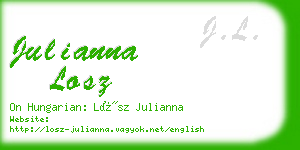 julianna losz business card